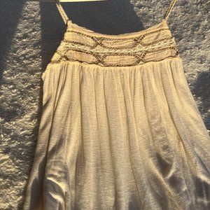 American Eagle Cream Tank with Beautiful Details